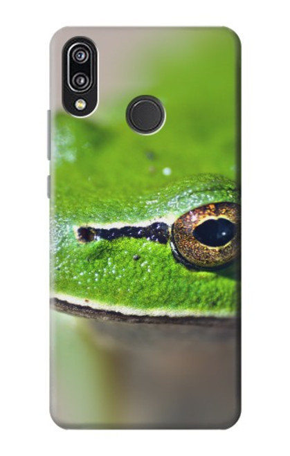 W3845 Green frog Hard Case and Leather Flip Case For Huawei P20 Lite