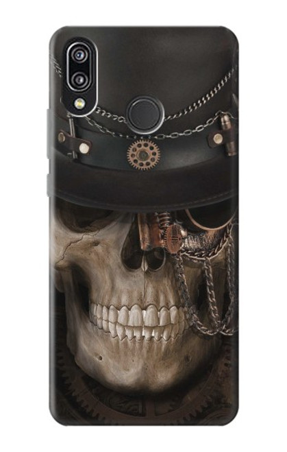 W3852 Steampunk Skull Hard Case and Leather Flip Case For Huawei P20 Lite