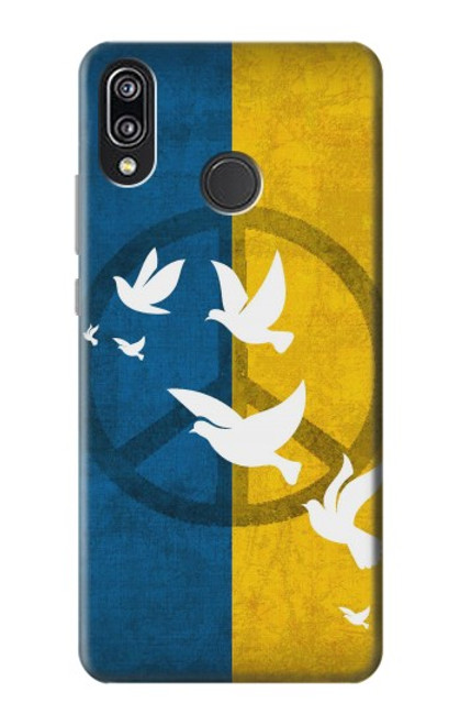 W3857 Peace Dove Ukraine Flag Hard Case and Leather Flip Case For Huawei P20 Lite