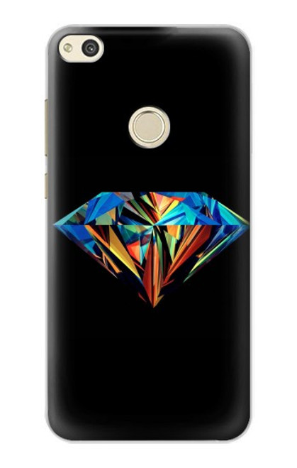 W3842 Abstract Colorful Diamond Hard Case and Leather Flip Case For Huawei P8 Lite (2017)