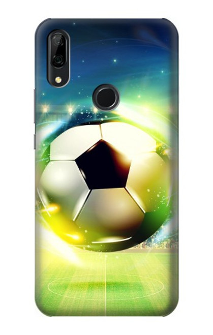 W3844 Glowing Football Soccer Ball Hard Case and Leather Flip Case For Huawei P Smart Z, Y9 Prime 2019