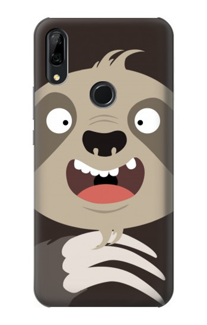 W3855 Sloth Face Cartoon Hard Case and Leather Flip Case For Huawei P Smart Z, Y9 Prime 2019