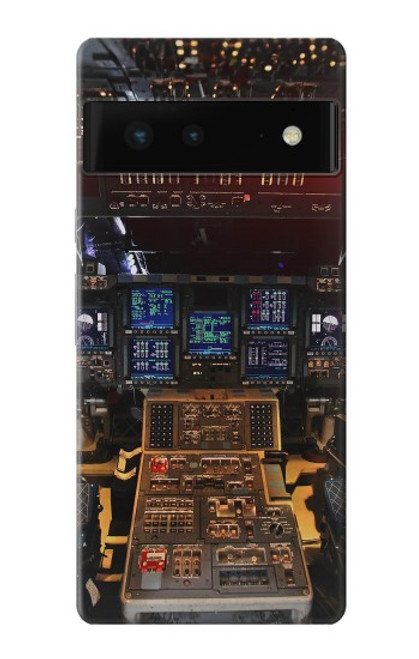 W3836 Airplane Cockpit Hard Case and Leather Flip Case For Google Pixel 6