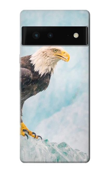 W3843 Bald Eagle On Ice Hard Case and Leather Flip Case For Google Pixel 6