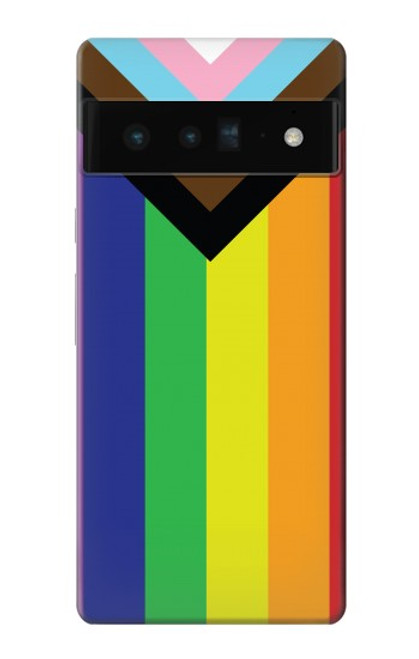 W3846 Pride Flag LGBT Hard Case and Leather Flip Case For Google Pixel 6 Pro