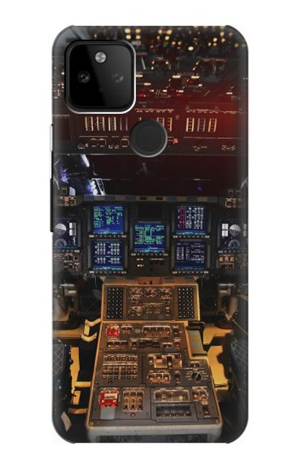 W3836 Airplane Cockpit Hard Case and Leather Flip Case For Google Pixel 5A 5G