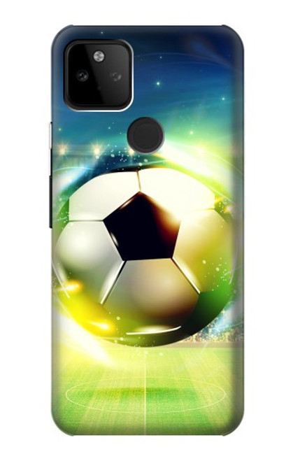 W3844 Glowing Football Soccer Ball Hard Case and Leather Flip Case For Google Pixel 5A 5G