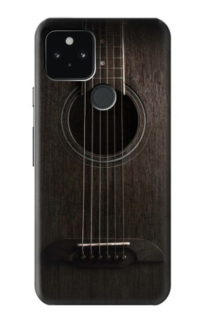 W3834 Old Woods Black Guitar Hard Case and Leather Flip Case For Google Pixel 5