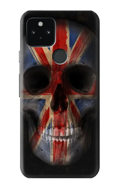 W3848 United Kingdom Flag Skull Hard Case and Leather Flip Case For Google Pixel 5