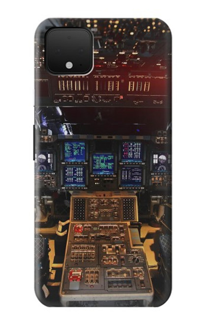 W3836 Airplane Cockpit Hard Case and Leather Flip Case For Google Pixel 4