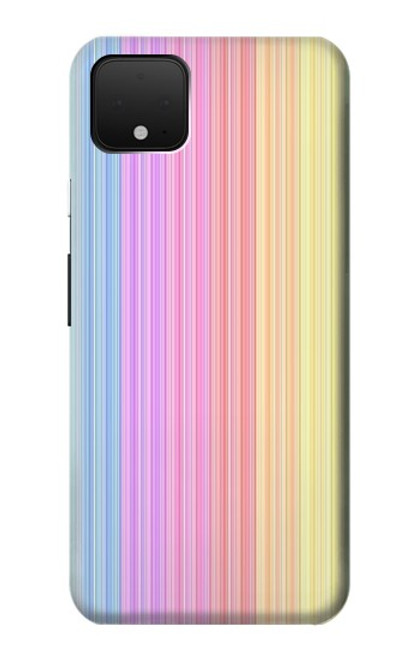 W3849 Colorful Vertical Colors Hard Case and Leather Flip Case For Google Pixel 4