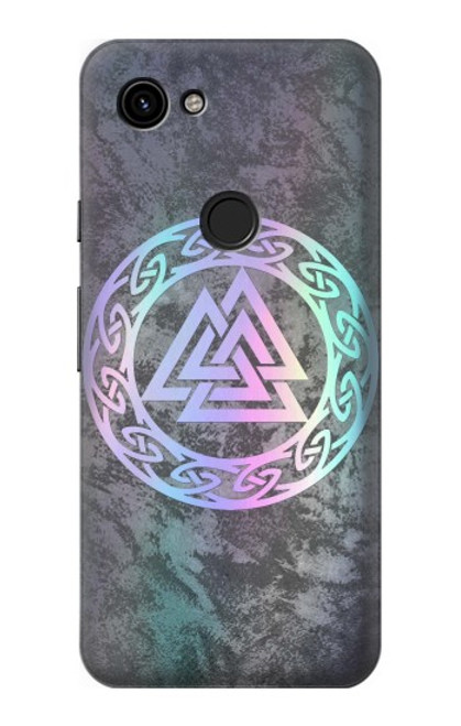 W3833 Valknut Odin Wotans Knot Hrungnir Heart Hard Case and Leather Flip Case For Google Pixel 3a