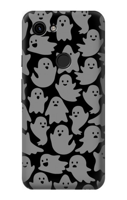 W3835 Cute Ghost Pattern Hard Case and Leather Flip Case For Google Pixel 3a