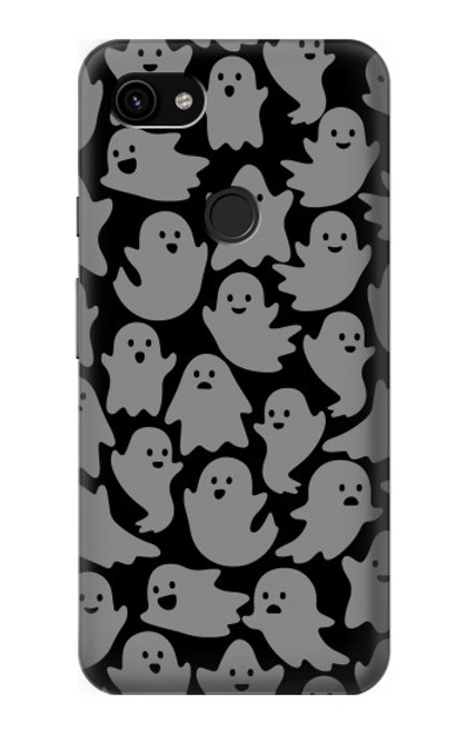 W3835 Cute Ghost Pattern Hard Case and Leather Flip Case For Google Pixel 3a XL