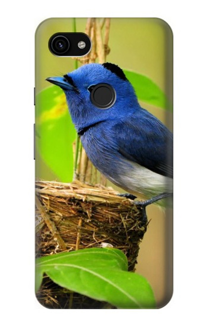 W3839 Bluebird of Happiness Blue Bird Hard Case and Leather Flip Case For Google Pixel 3a XL