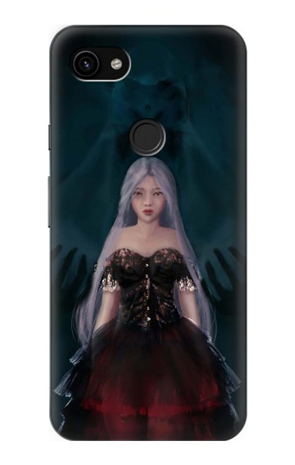 W3847 Lilith Devil Bride Gothic Girl Skull Grim Reaper Hard Case and Leather Flip Case For Google Pixel 3a XL