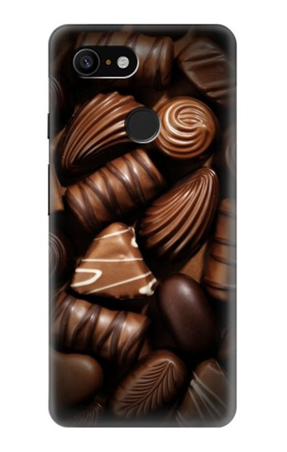 W3840 Dark Chocolate Milk Chocolate Lovers Hard Case and Leather Flip Case For Google Pixel 3