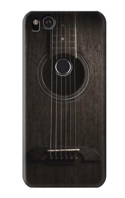 W3834 Old Woods Black Guitar Hard Case and Leather Flip Case For Google Pixel 2