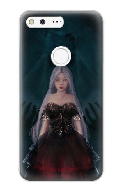 W3847 Lilith Devil Bride Gothic Girl Skull Grim Reaper Hard Case and Leather Flip Case For Google Pixel XL
