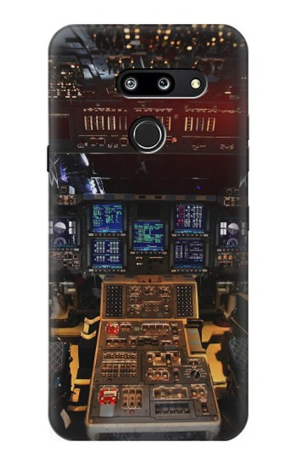 W3836 Airplane Cockpit Hard Case and Leather Flip Case For LG G8 ThinQ