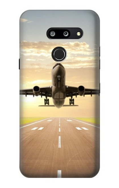 W3837 Airplane Take off Sunrise Hard Case and Leather Flip Case For LG G8 ThinQ