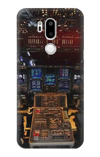 W3836 Airplane Cockpit Hard Case and Leather Flip Case For LG G7 ThinQ