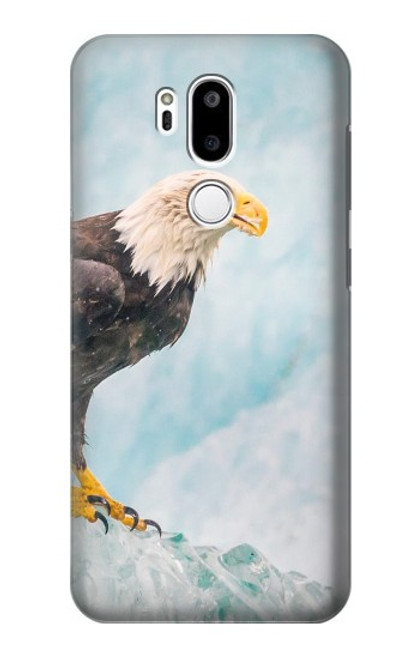 W3843 Bald Eagle On Ice Hard Case and Leather Flip Case For LG G7 ThinQ