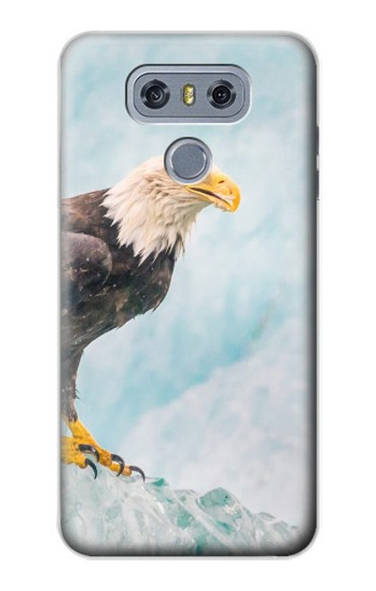 W3843 Bald Eagle On Ice Hard Case and Leather Flip Case For LG G6