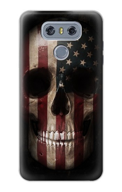 W3850 American Flag Skull Hard Case and Leather Flip Case For LG G6