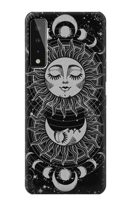 W3854 Mystical Sun Face Crescent Moon Hard Case and Leather Flip Case For LG Stylo 7 5G