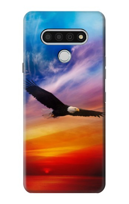 W3841 Bald Eagle Flying Colorful Sky Hard Case and Leather Flip Case For LG Stylo 6