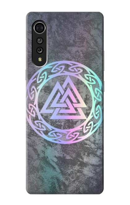 W3833 Valknut Odin Wotans Knot Hrungnir Heart Hard Case and Leather Flip Case For LG Velvet