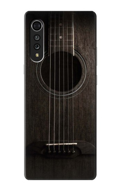 W3834 Old Woods Black Guitar Hard Case and Leather Flip Case For LG Velvet
