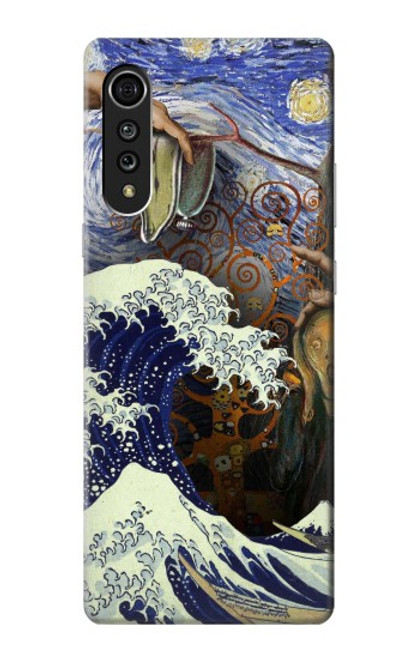 W3851 World of Art Van Gogh Hokusai Da Vinci Hard Case and Leather Flip Case For LG Velvet