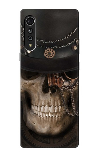 W3852 Steampunk Skull Hard Case and Leather Flip Case For LG Velvet