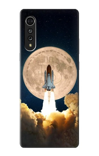 W3859 Bitcoin to the Moon Hard Case and Leather Flip Case For LG Velvet