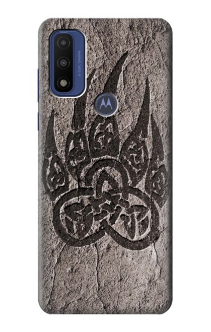 W3832 Viking Norse Bear Paw Berserkers Rock Hard Case and Leather Flip Case For Motorola G Pure