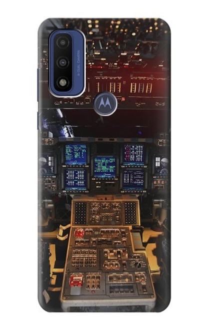 W3836 Airplane Cockpit Hard Case and Leather Flip Case For Motorola G Pure