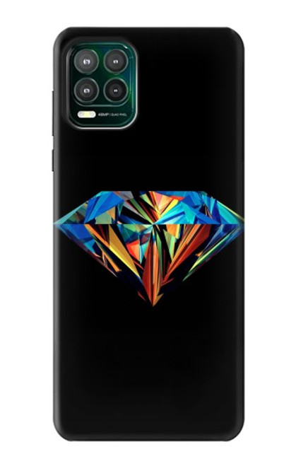W3842 Abstract Colorful Diamond Hard Case and Leather Flip Case For Motorola Moto G Stylus 5G