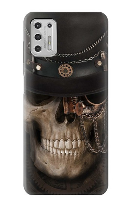 W3852 Steampunk Skull Hard Case and Leather Flip Case For Motorola Moto G Stylus (2021)