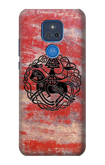 W3831 Viking Norse Ancient Symbol Hard Case and Leather Flip Case For Motorola Moto G Play (2021)