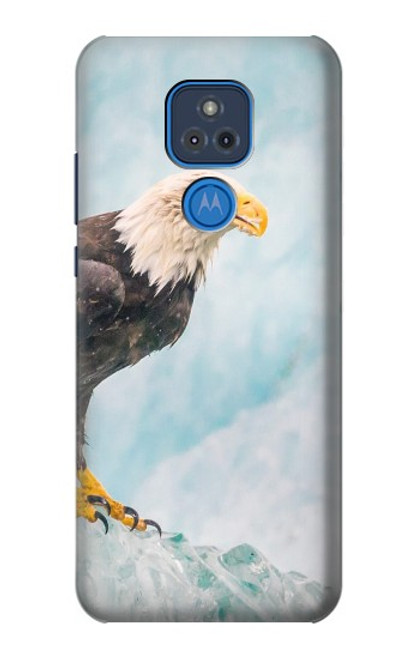 W3843 Bald Eagle On Ice Hard Case and Leather Flip Case For Motorola Moto G Play (2021)