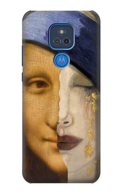 W3853 Mona Lisa Gustav Klimt Vermeer Hard Case and Leather Flip Case For Motorola Moto G Play (2021)
