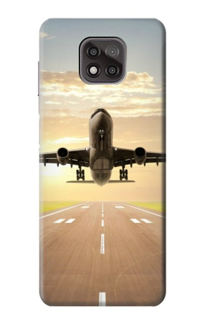 W3837 Airplane Take off Sunrise Hard Case and Leather Flip Case For Motorola Moto G Power (2021)