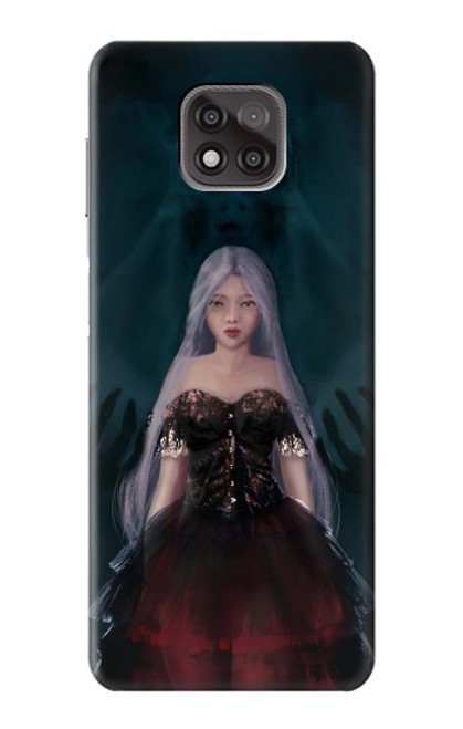 W3847 Lilith Devil Bride Gothic Girl Skull Grim Reaper Hard Case and Leather Flip Case For Motorola Moto G Power (2021)