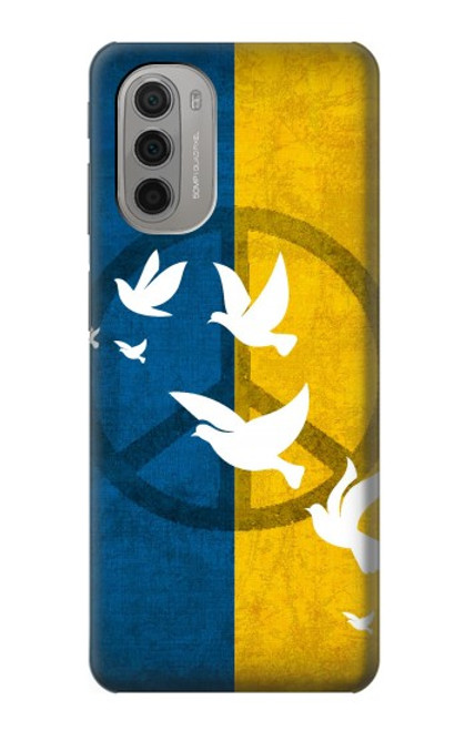 W3857 Peace Dove Ukraine Flag Hard Case and Leather Flip Case For Motorola Moto G51 5G