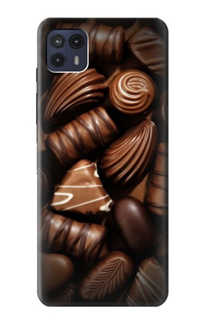 W3840 Dark Chocolate Milk Chocolate Lovers Hard Case and Leather Flip Case For Motorola Moto G50 5G