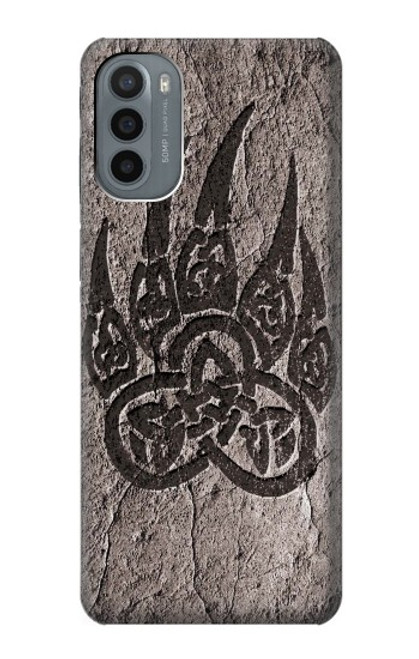 W3832 Viking Norse Bear Paw Berserkers Rock Hard Case and Leather Flip Case For Motorola Moto G31