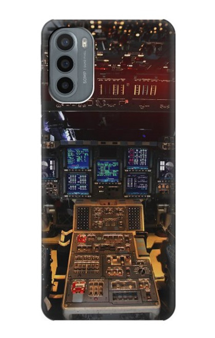 W3836 Airplane Cockpit Hard Case and Leather Flip Case For Motorola Moto G31
