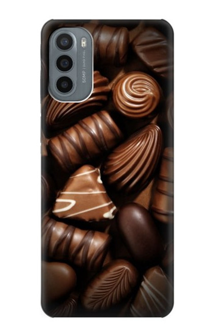 W3840 Dark Chocolate Milk Chocolate Lovers Hard Case and Leather Flip Case For Motorola Moto G31